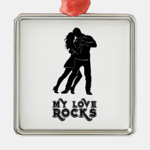 My Love Rocks - Dancing Couple Metal Tree Decoration