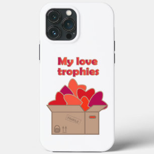 My love trophies in box full of Valentines hearts iPhone 13 Pro Max Case