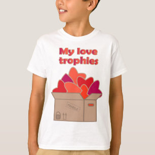My love trophies in box full of Valentines hearts T-Shirt