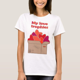 My love trophies in box full of Valentines hearts T-Shirt