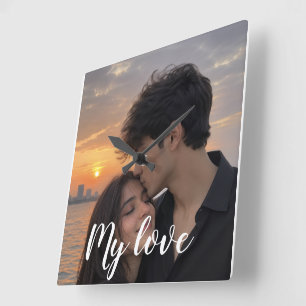 My Love wall clock customisable wall clock