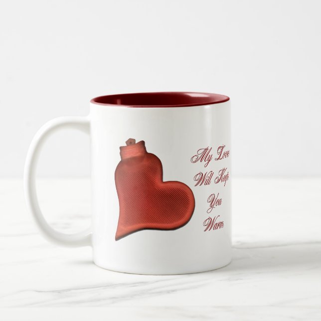 My Love Will Keep You Warm Two-Tone Coffee Mug (Left)