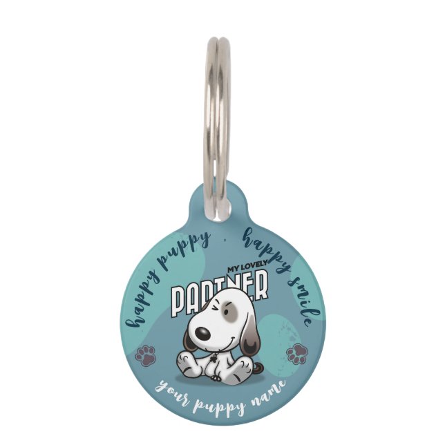 My Lovely Partner | Round Pet Tag (Front)