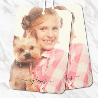 My Loves Photo Script  Car Air Freshener