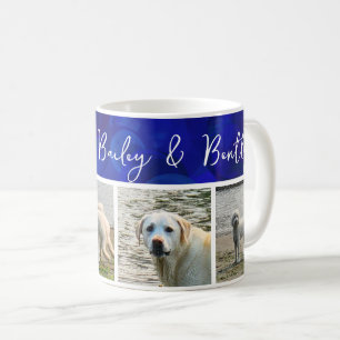 My Loves Royal Blue Banner Names 4 Photos Pet Coffee Mug