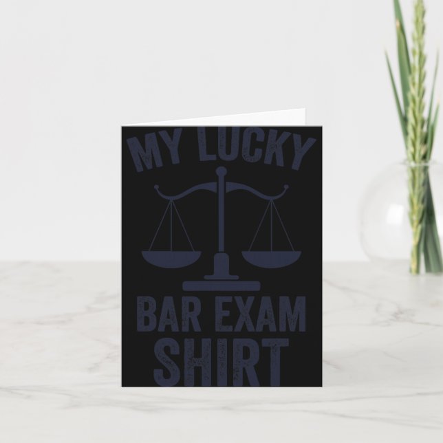 My Lucky Bar Exam Funny Law School Graduation New  Card (Front)