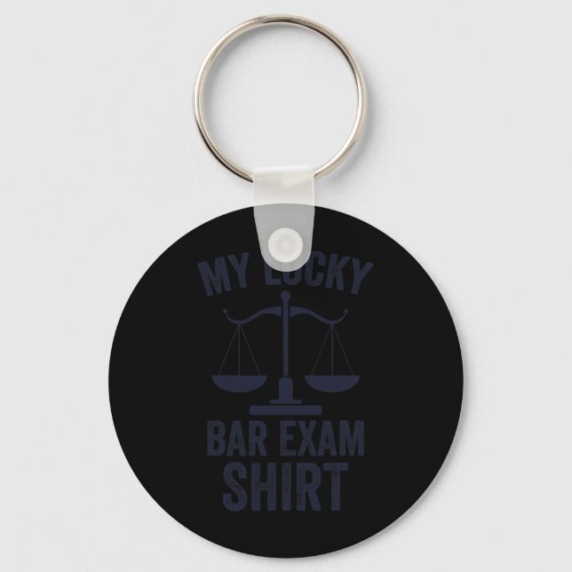 My Lucky Bar Exam Funny Law School Graduation New  Key Ring (Front)