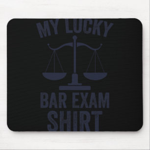 My Lucky Bar Exam Funny Law School Graduation New Mouse Mat