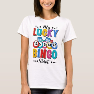 My Lucky Bingo Shirt Bingo Lover Gambler Gambling