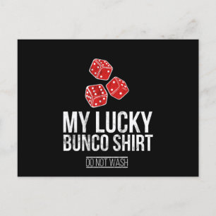 My Lucky Bunco Funny Bunco Do Not Wash Tee Postcard