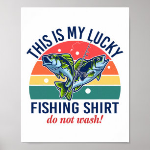 My Lucky Fishing-shirt Youth Kids Womens Boys Funn Poster