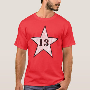 My Lucky Number Star - Number 13 - v2(vint. white) T-Shirt