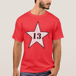 My Lucky Number Star - Number 13 - v2(vint. white) T-Shirt