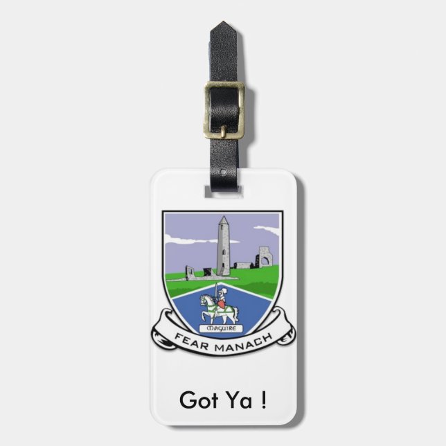 My Luggage Personalised Fermanagh County ID Tag. Tag (Front Vertical)