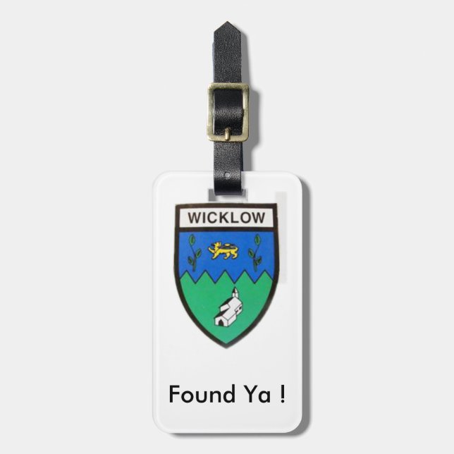 My Luggage Personalised Wicklow County ID Tag (Front Vertical)