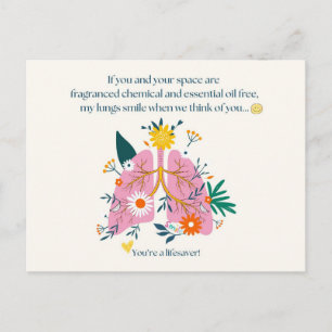 My Lungs Smile When We Think of You Postcard