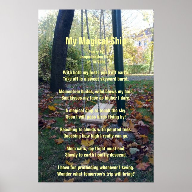 My Magical Ship Children's Poster (Front)