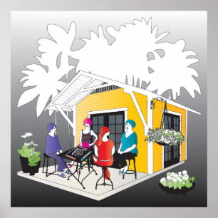 My Mah Jongg Cottage Poster