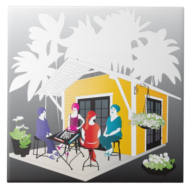 My Mah Jongg Cottage Tile (Front)