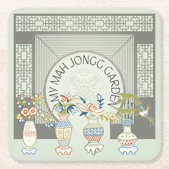 My Mah Jongg Garden Coasters (Front)