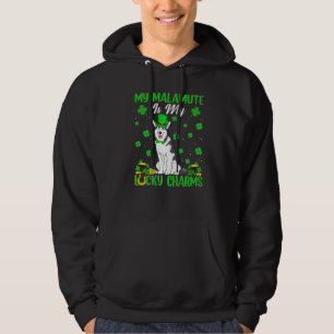 My Malamute Is My Lucky Charms Malamute Dog St Pat Hoodie