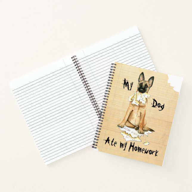 My Malinois  Ate My Homework Notebook (Inside)