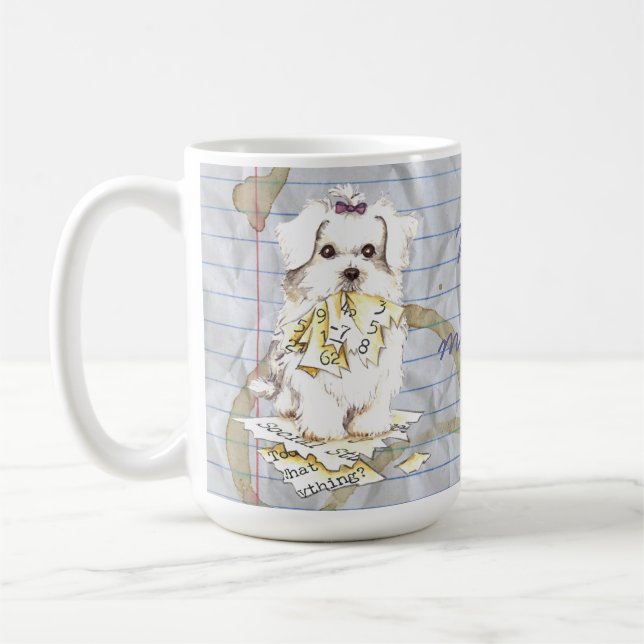 My Maltese Ate my Lesson Plan Coffee Mug (Left)