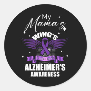 My Mama Wings Cover My Heart Angel Heaven Heimerhe Classic Round Sticker