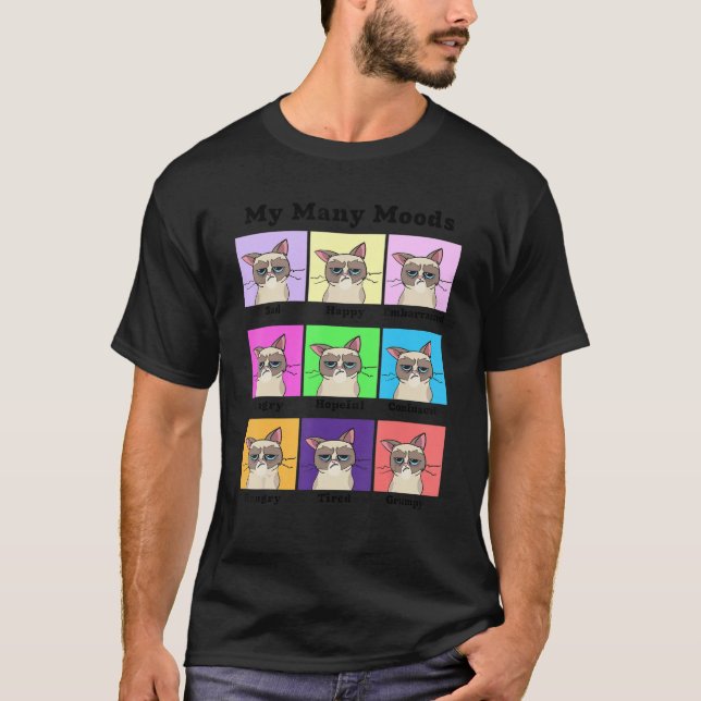 My Many Moods  Cat T-Shirt (Front)
