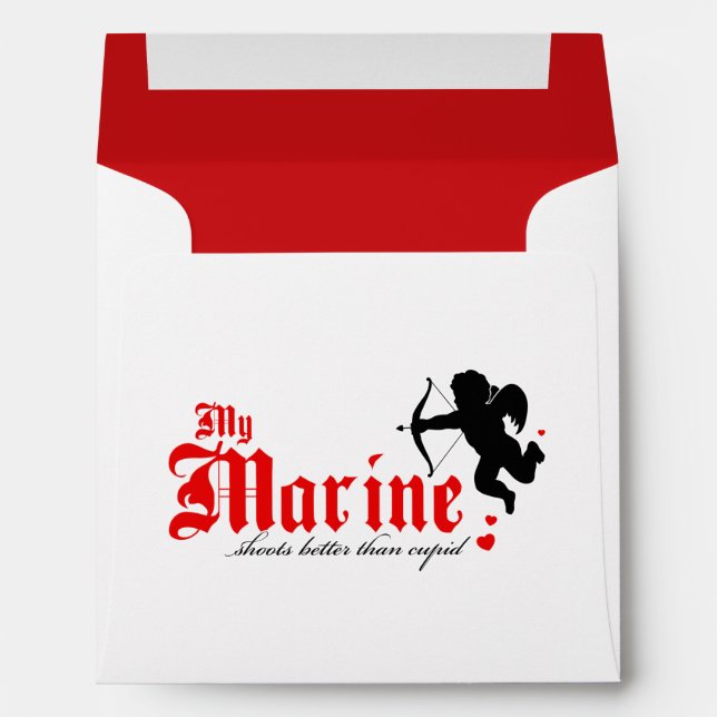 My Marine Shoots Better Than Cupid Envelope (Back (Bottom))