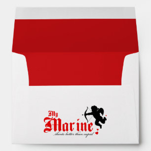 My Marine Shoots Better Than Cupid Envelopes