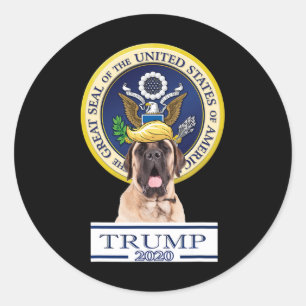 My Mastiff For Trump Classic Round Sticker
