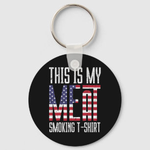 My Meat Grill Shirt Us Flag Bbq Byrbecue Patriot M Key Ring