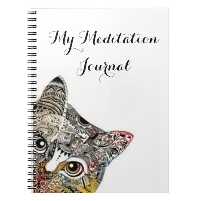 My Meditation Journal - Cat Design Notebook (Front)