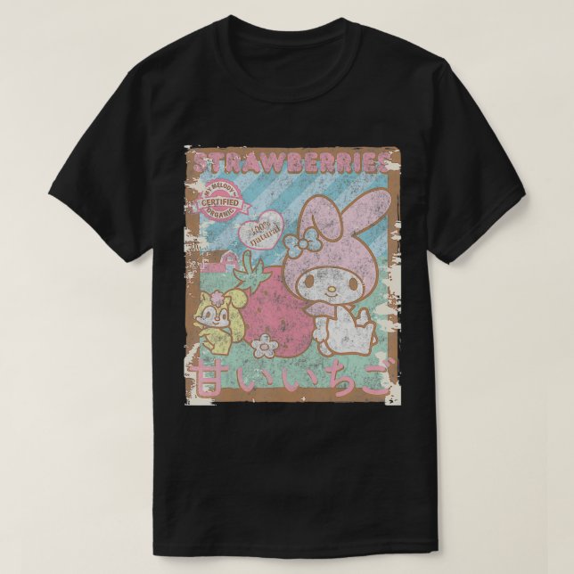 My Melody Strawberry Picking Strawberries Farm T-Shirt (Design Front)