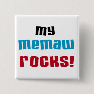 My Memaw Rocks T-shirts and Gifts 15 Cm Square Badge