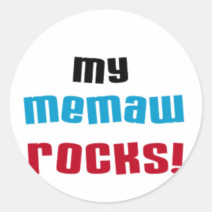 My Memaw Rocks T-shirts and Gifts Classic Round Sticker