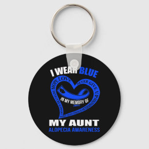 My Memory Of My Aunt Alopecia Awareness Key Ring