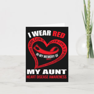 My Memory Of My Aunt Heart Disease Awareness Card