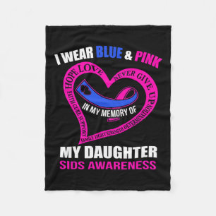 My Memory Of My Daughter Sids Awareness Fleece Blanket