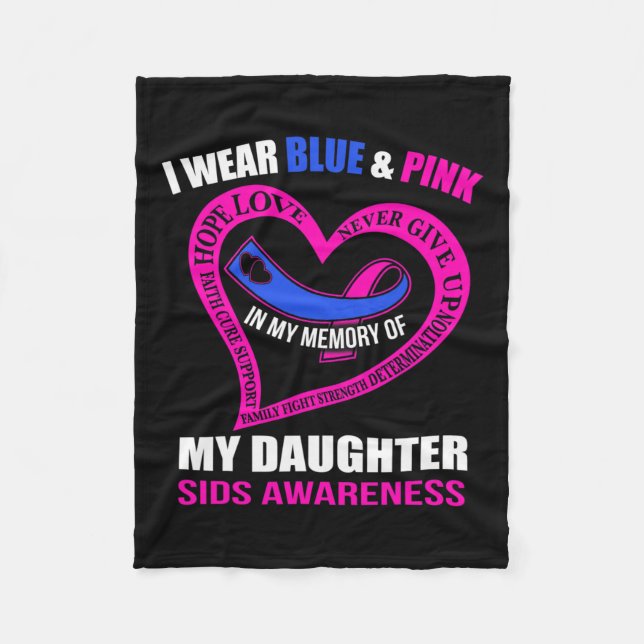 My Memory Of My Daughter Sids Awareness  Fleece Blanket (Front)