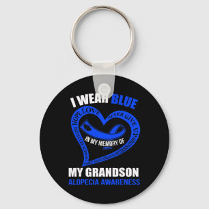 My Memory Of My Grandson Alopecia Awareness Key Ring