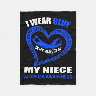 My Memory Of My Niece Alopecia Awareness  Fleece Blanket