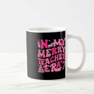 My Merry Teacher Era Retro Groovy Teacher Christma Coffee Mug