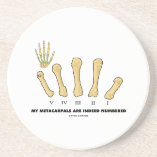 My Metacarpals Are Indeed Numbered (Anatomy) Coaster
