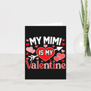 My mimi is my valentine cute hearts valentine's da card