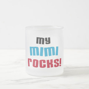 My Mimi Rocks T-shirts and Gifts Frosted Glass Coffee Mug