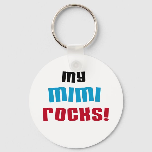 My Mimi Rocks T-shirts and Gifts Key Ring (Front)