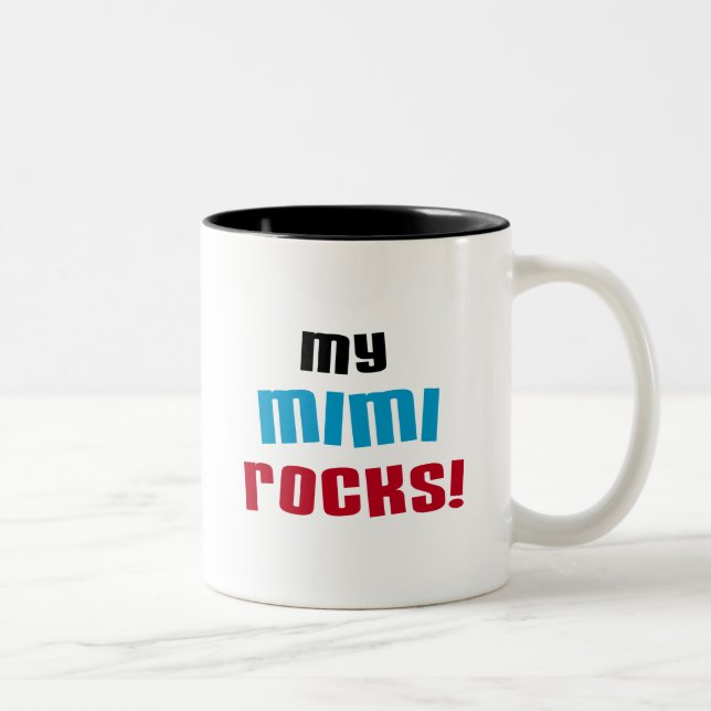 My Mimi Rocks T-shirts and Gifts Two-Tone Coffee Mug (Right)