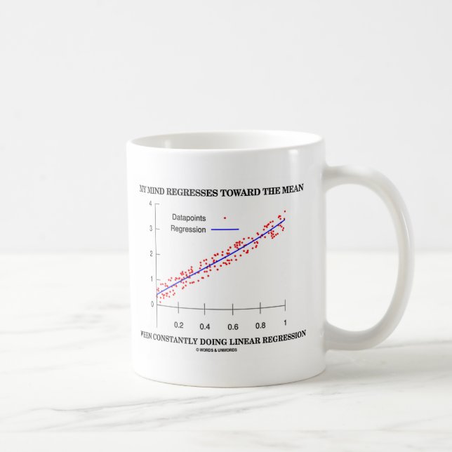 My Mind Regresses Towards Mean Linear Regression Coffee Mug (Right)